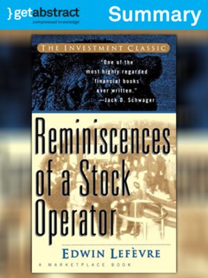 cover image of Reminiscences of a Stock Operator (Summary)